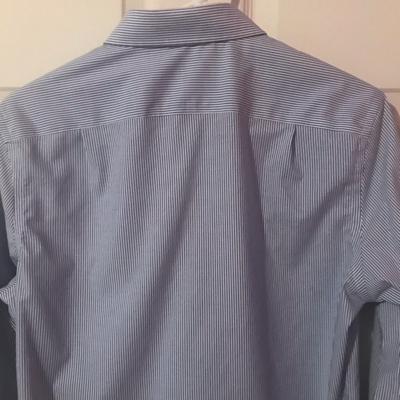 Goodfellow & Co. Blue & White Striped Button Down Shirt Mens Medium M 15 to 15.5 - Picture 10 of 12